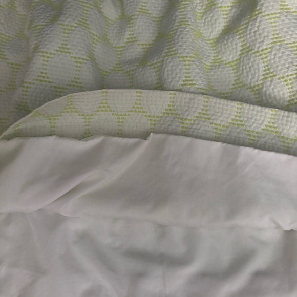 💚J CREW MINI SKIRT CASUAL COMFY PAPER BAG WAIST LIME GREEN & WHITE SZ 6💚 - Picture 9 of 13